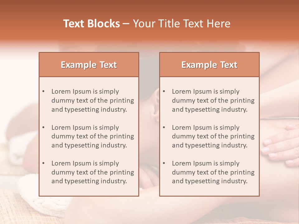 A Woman Getting A Back Massage From A Man PowerPoint Template