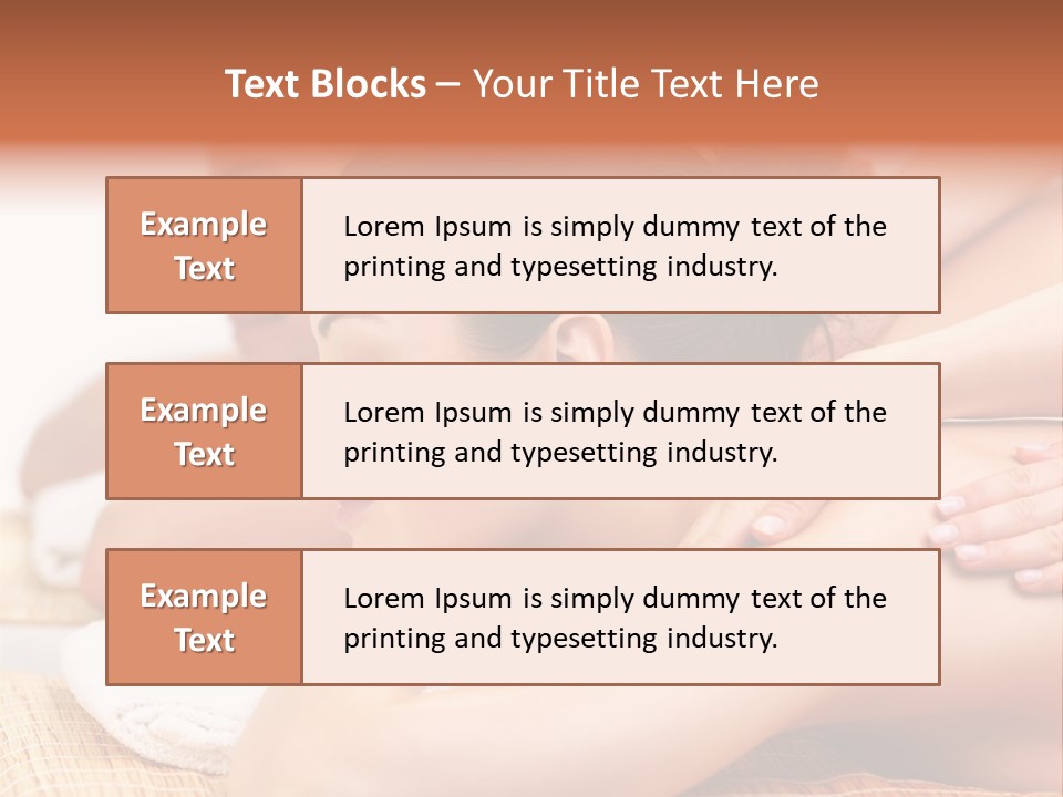 A Woman Getting A Back Massage From A Man PowerPoint Template