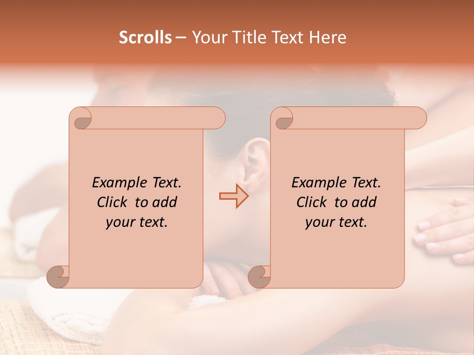 A Woman Getting A Back Massage From A Man PowerPoint Template