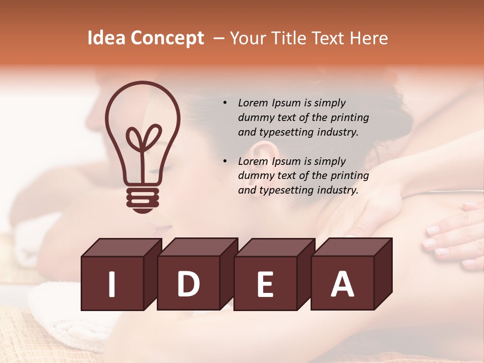 A Woman Getting A Back Massage From A Man PowerPoint Template