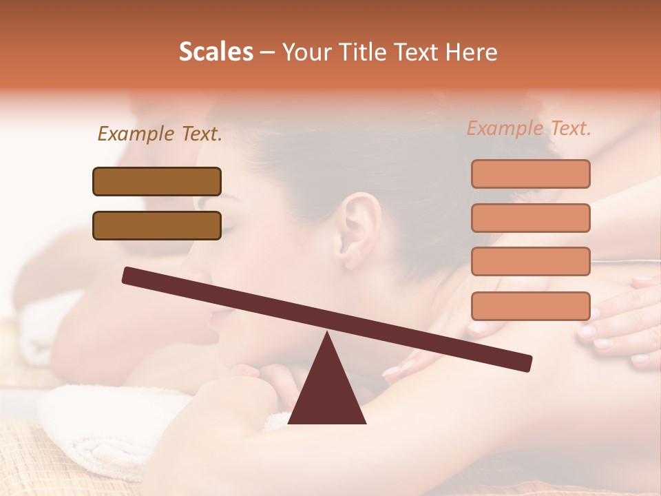 A Woman Getting A Back Massage From A Man PowerPoint Template