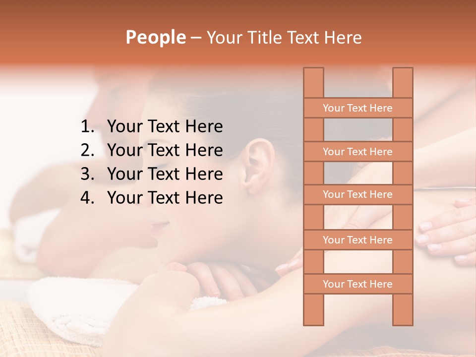 A Woman Getting A Back Massage From A Man PowerPoint Template