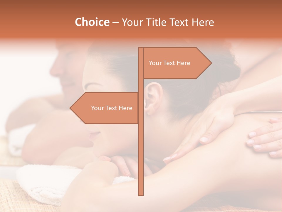 A Woman Getting A Back Massage From A Man PowerPoint Template