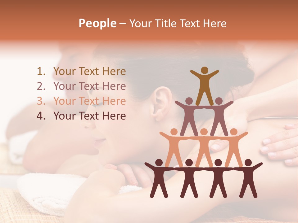 A Woman Getting A Back Massage From A Man PowerPoint Template