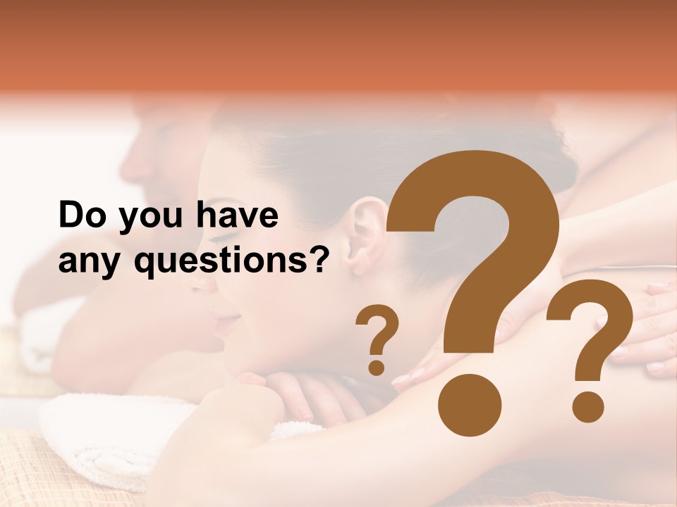 A Woman Getting A Back Massage From A Man PowerPoint Template