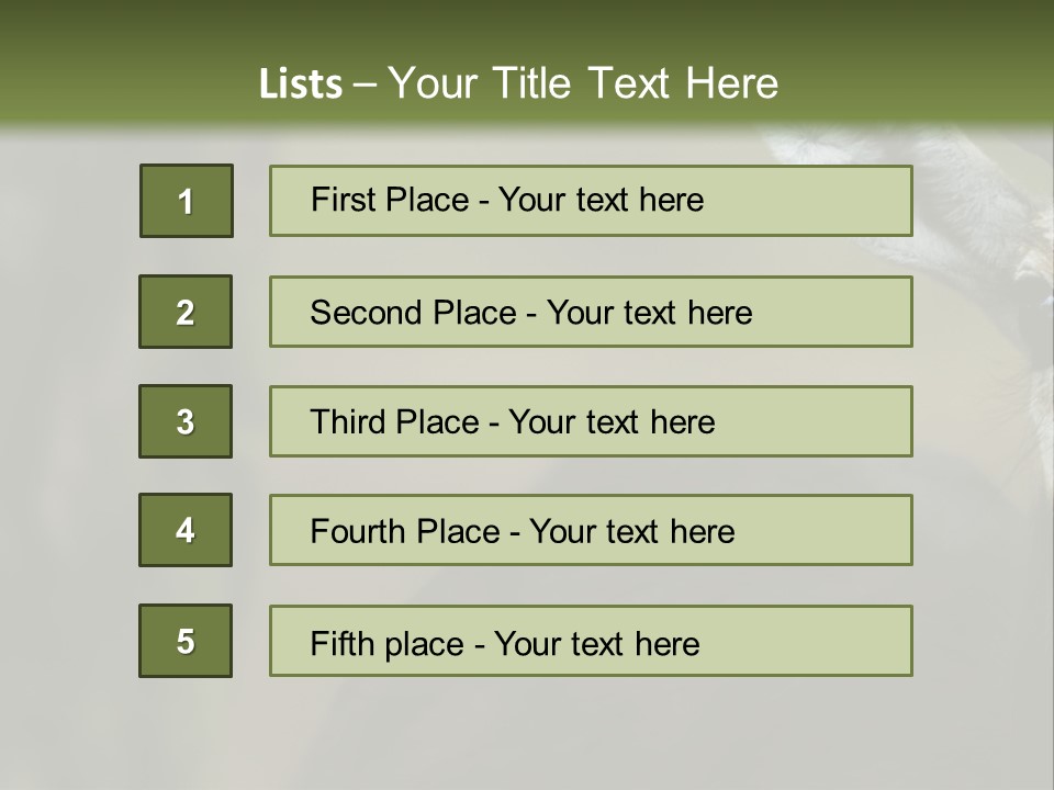 Wild Ringed Close PowerPoint Template