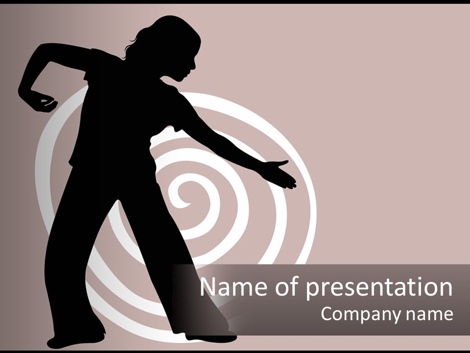 A Silhouette Of A Woman With A Gun In Her Hand PowerPoint Template