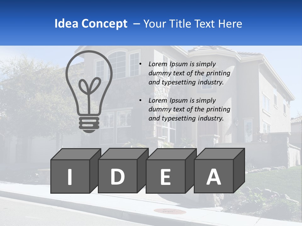 Contemporary Grass Window PowerPoint Template