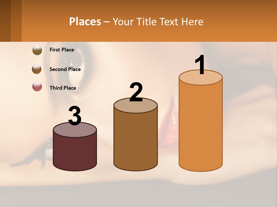 A Woman Laying Down With Her Eyes Closed PowerPoint Template