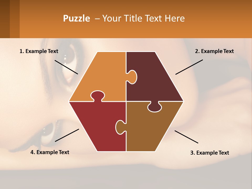 A Woman Laying Down With Her Eyes Closed PowerPoint Template