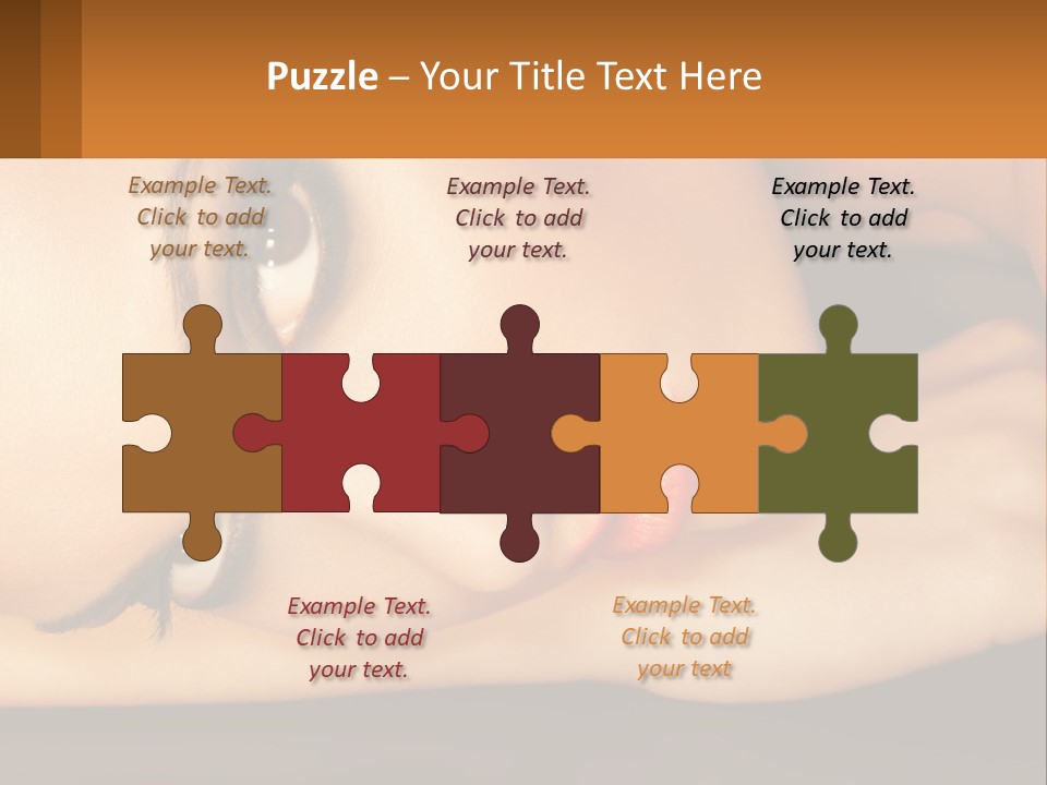 A Woman Laying Down With Her Eyes Closed PowerPoint Template