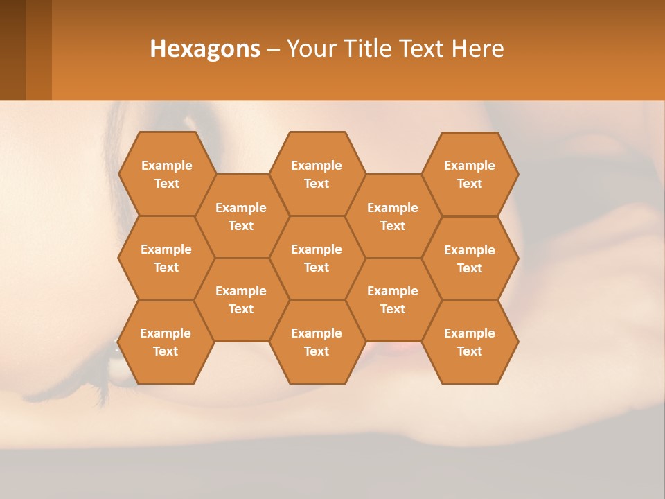 A Woman Laying Down With Her Eyes Closed PowerPoint Template