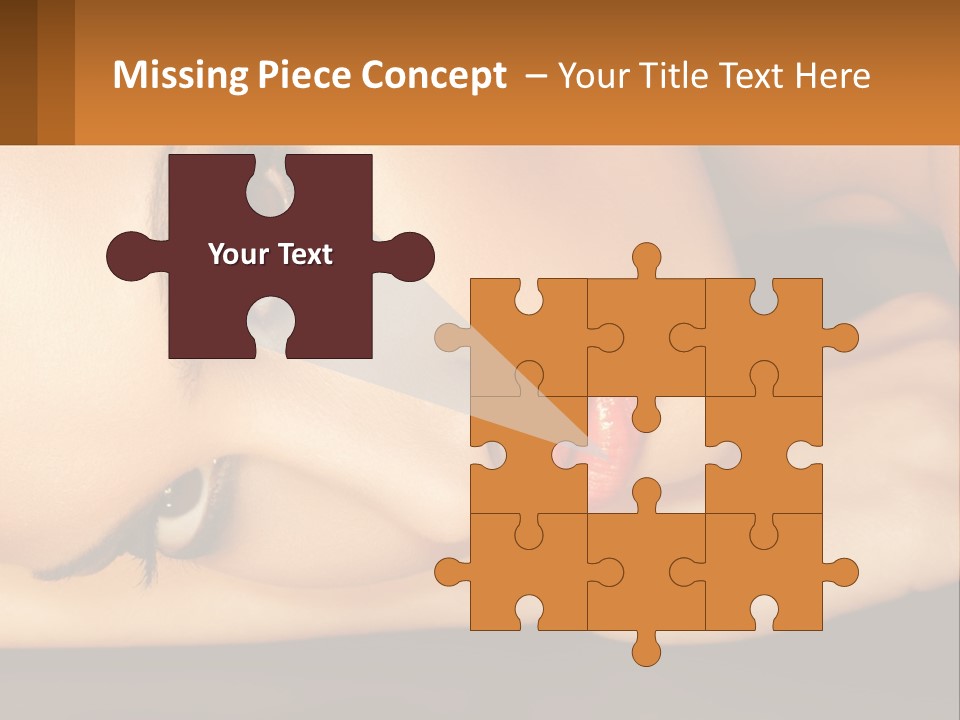 A Woman Laying Down With Her Eyes Closed PowerPoint Template