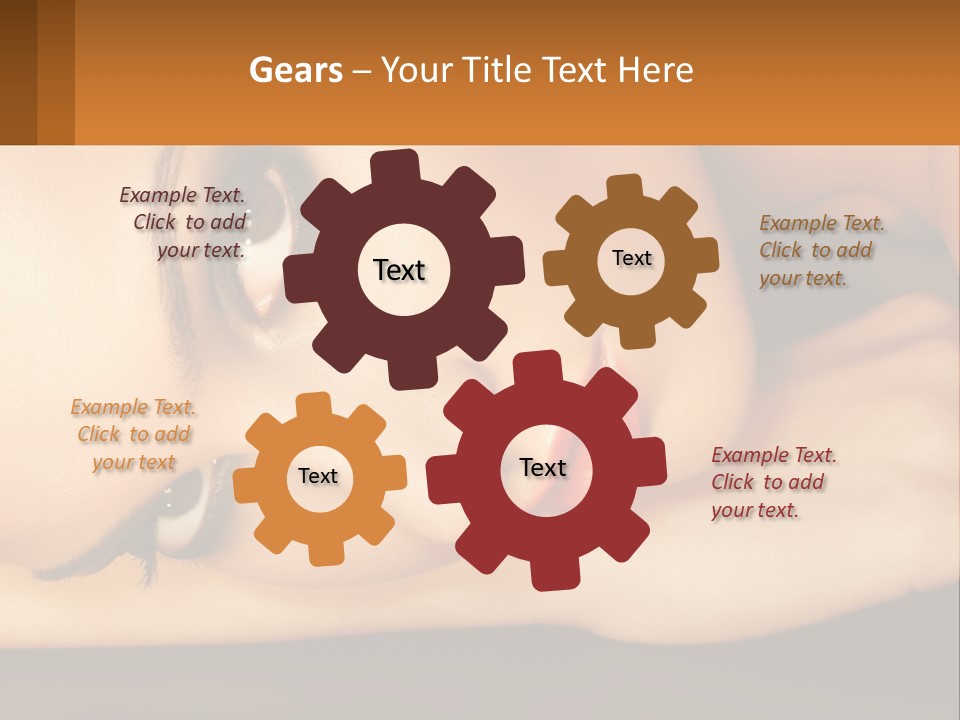 A Woman Laying Down With Her Eyes Closed PowerPoint Template