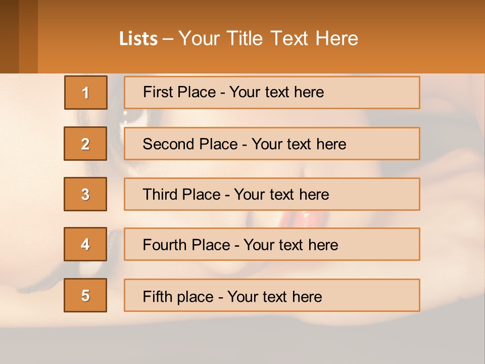 A Woman Laying Down With Her Eyes Closed PowerPoint Template