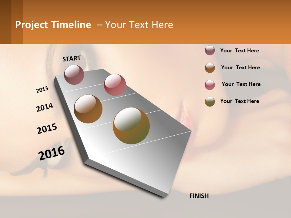 A Woman Laying Down With Her Eyes Closed PowerPoint Template