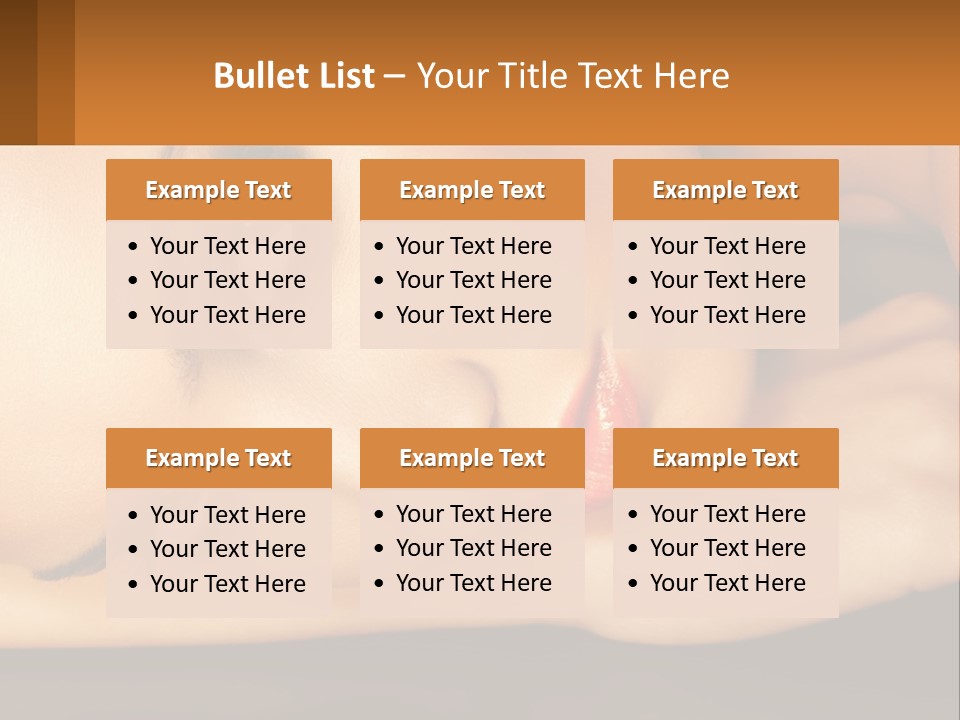 A Woman Laying Down With Her Eyes Closed PowerPoint Template