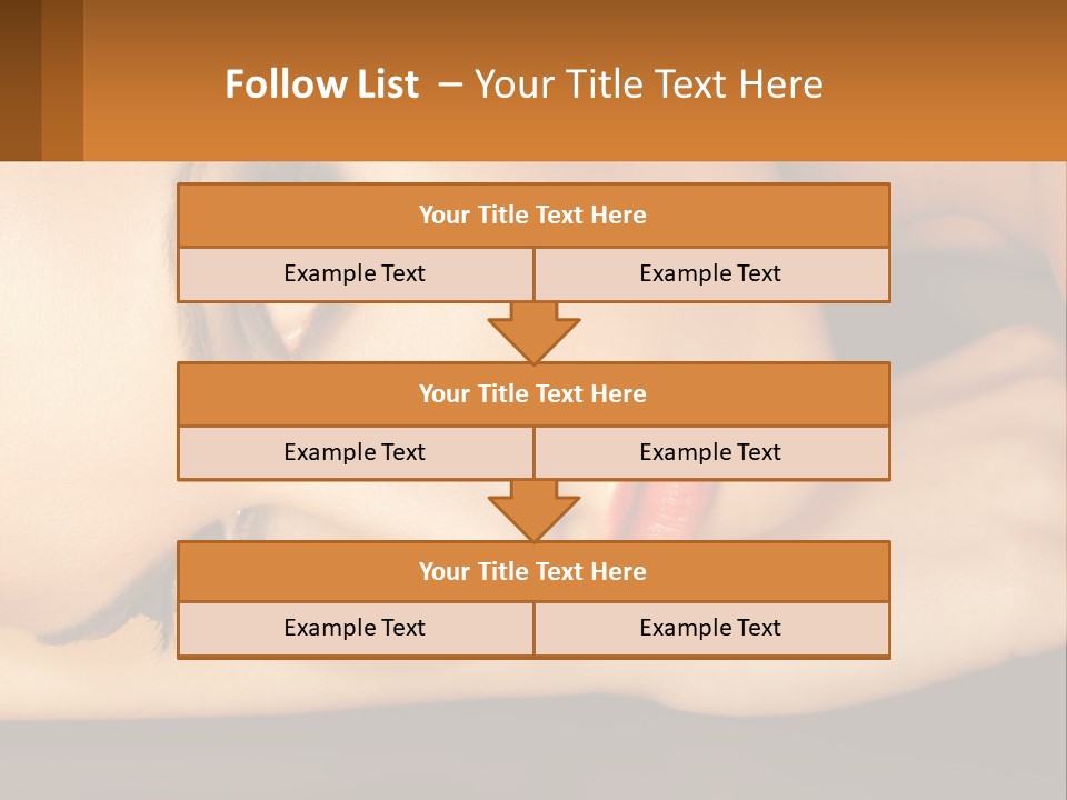 A Woman Laying Down With Her Eyes Closed PowerPoint Template
