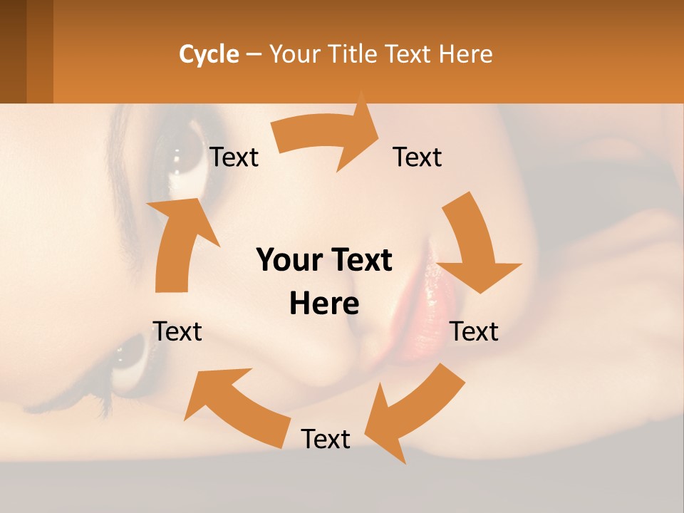 A Woman Laying Down With Her Eyes Closed PowerPoint Template