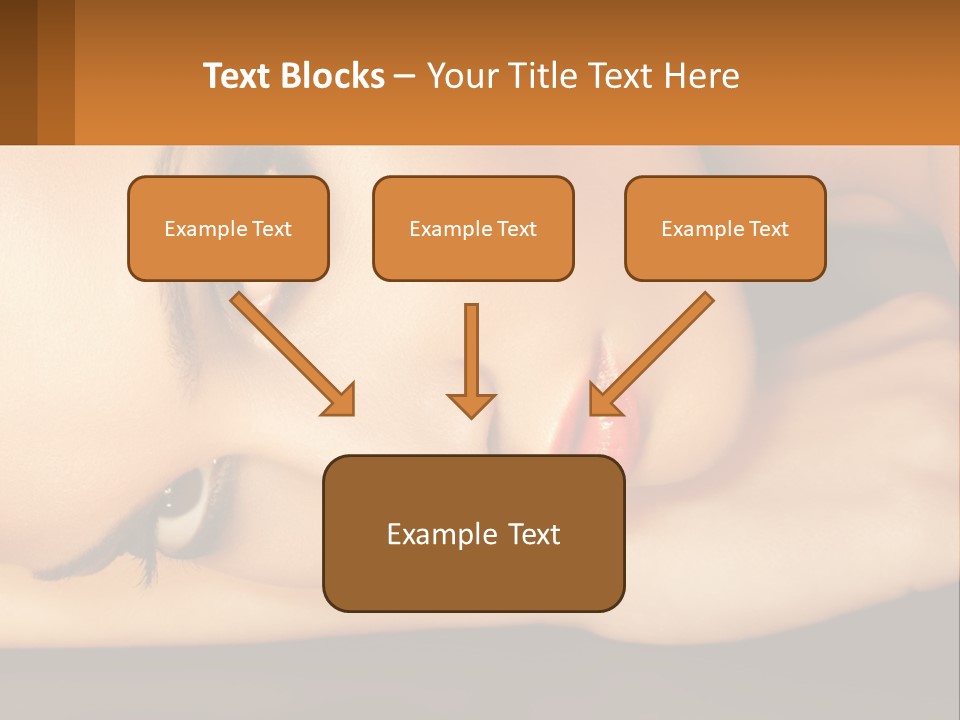 A Woman Laying Down With Her Eyes Closed PowerPoint Template
