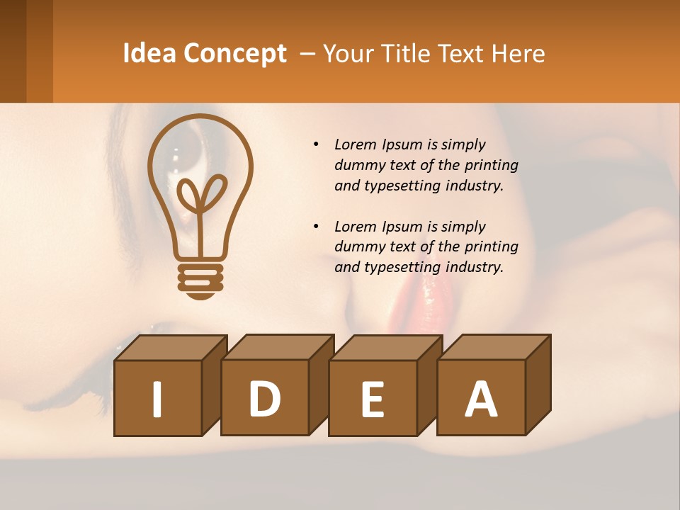 A Woman Laying Down With Her Eyes Closed PowerPoint Template