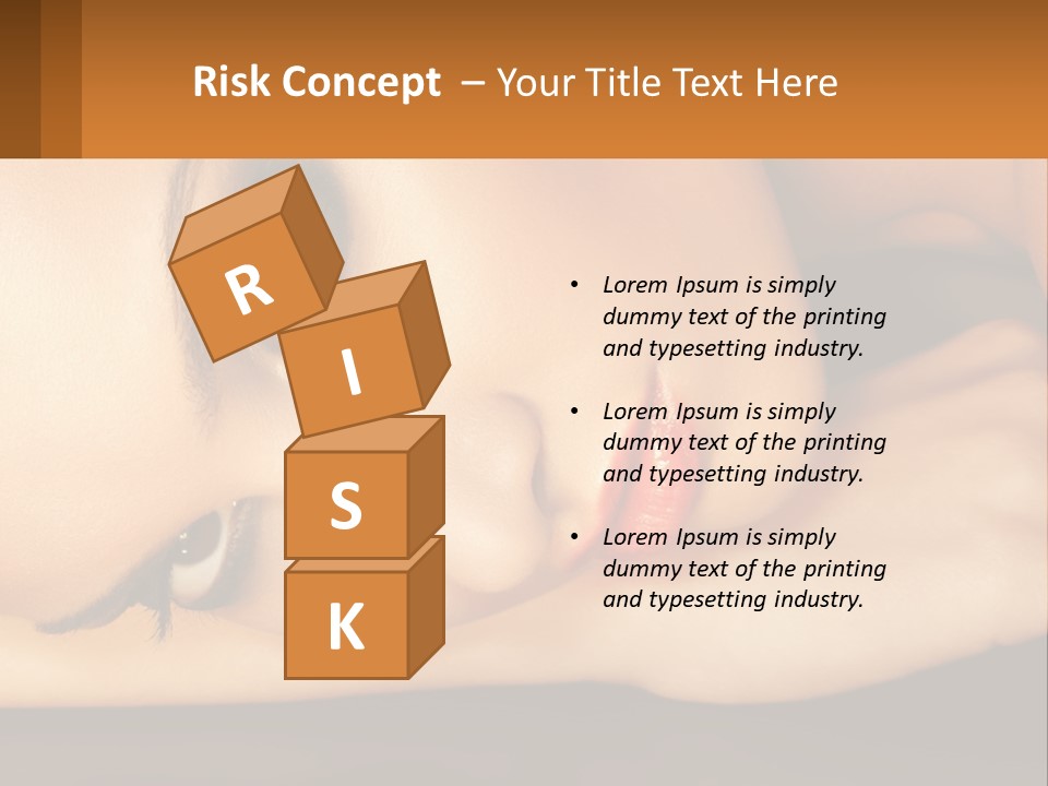 A Woman Laying Down With Her Eyes Closed PowerPoint Template