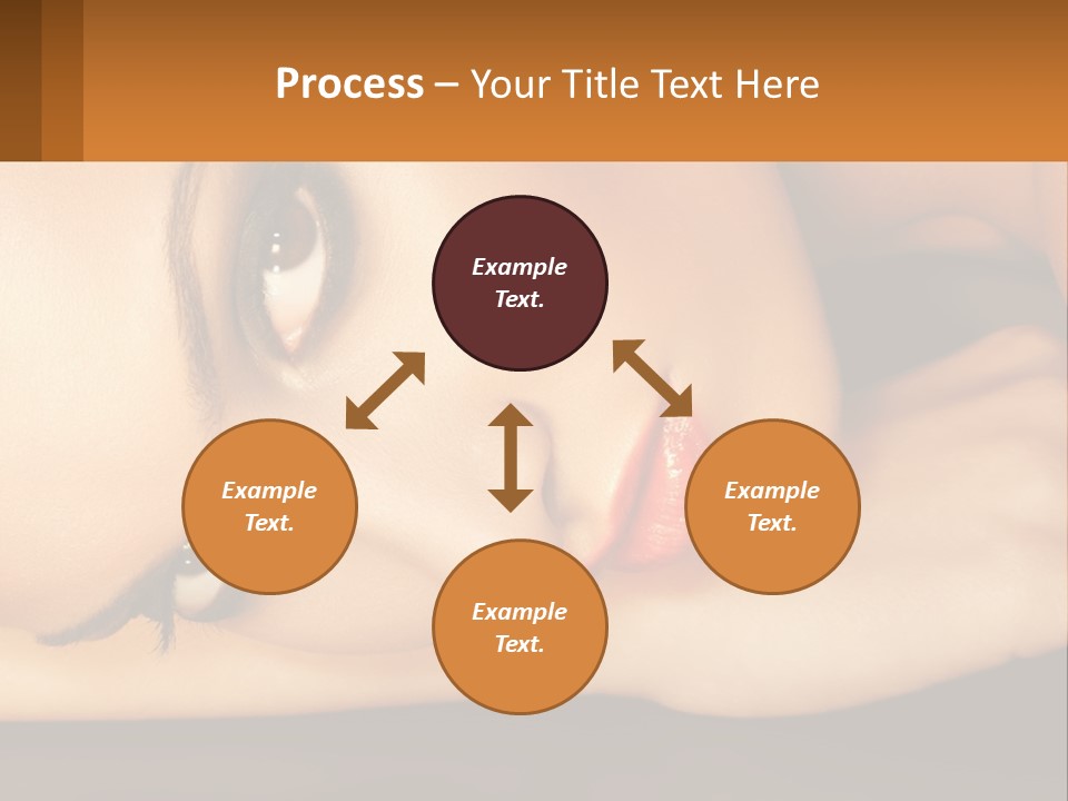 A Woman Laying Down With Her Eyes Closed PowerPoint Template