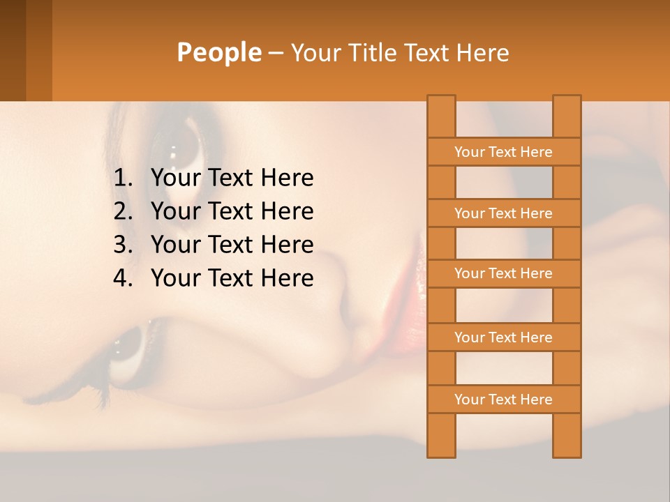 A Woman Laying Down With Her Eyes Closed PowerPoint Template