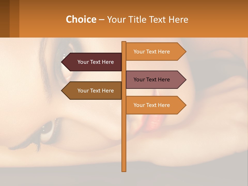 A Woman Laying Down With Her Eyes Closed PowerPoint Template