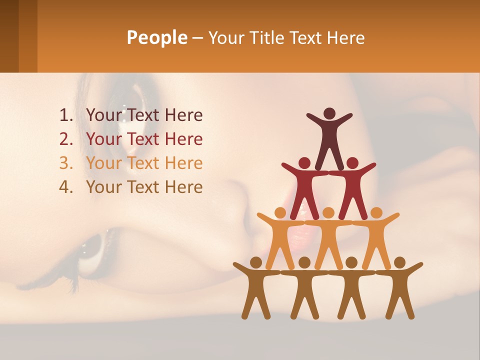 A Woman Laying Down With Her Eyes Closed PowerPoint Template