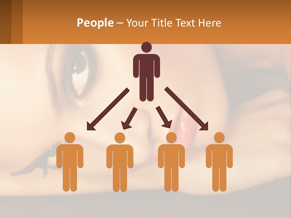 A Woman Laying Down With Her Eyes Closed PowerPoint Template