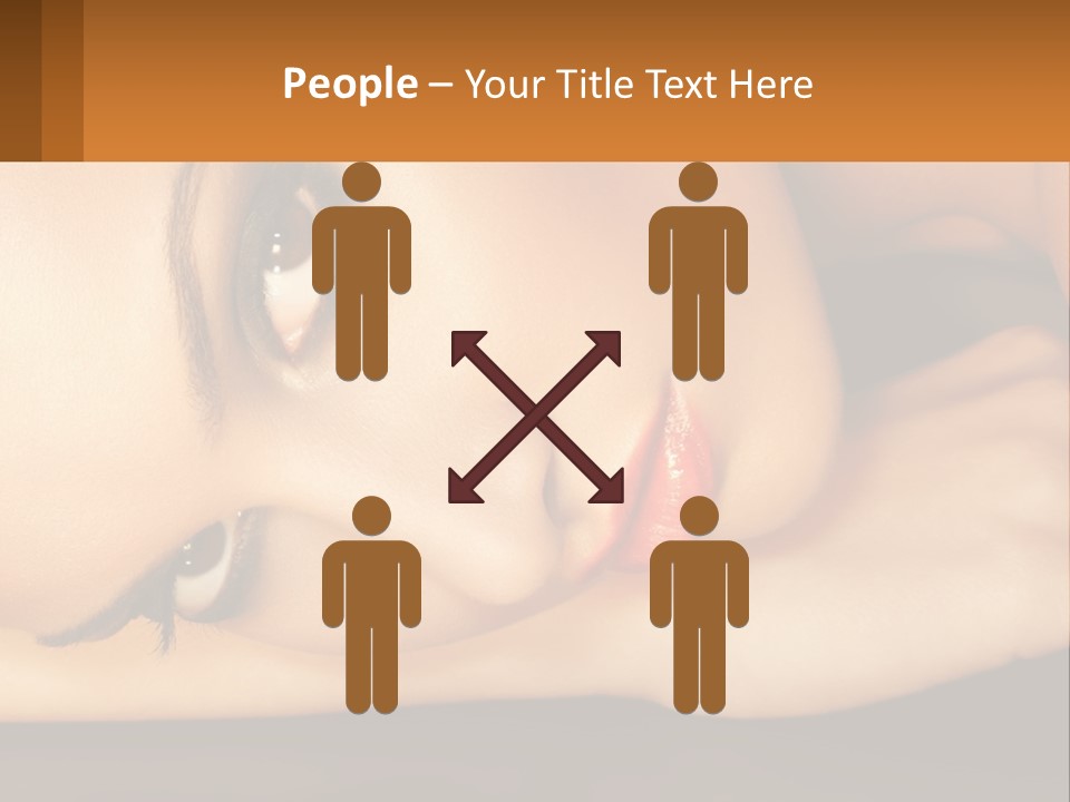 A Woman Laying Down With Her Eyes Closed PowerPoint Template