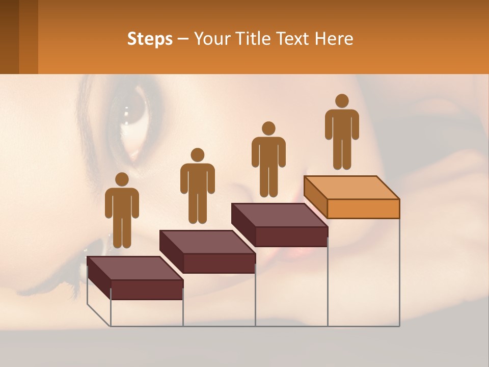 A Woman Laying Down With Her Eyes Closed PowerPoint Template