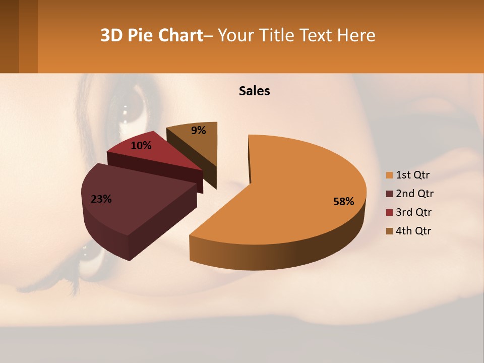 A Woman Laying Down With Her Eyes Closed PowerPoint Template