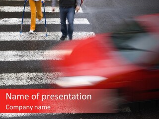 Passerby Cold Snow PowerPoint Template