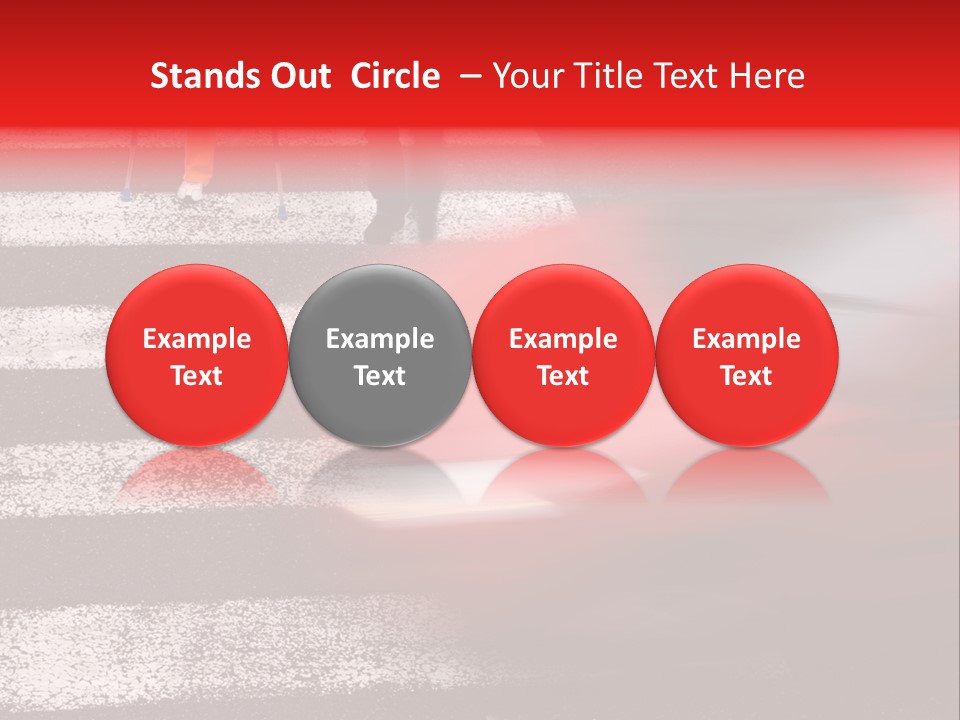 Passerby Cold Snow PowerPoint Template