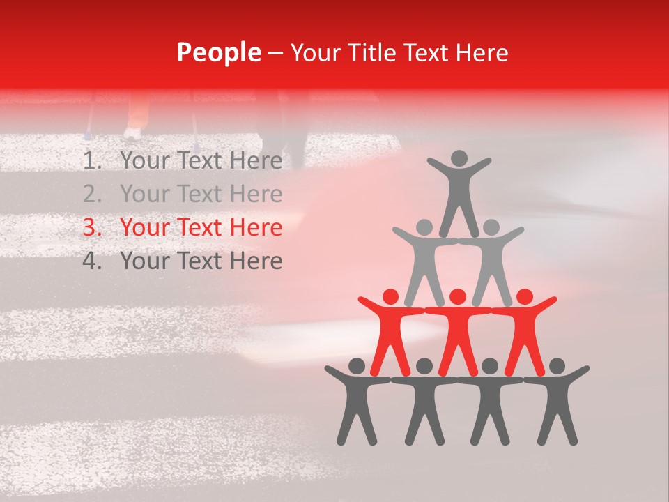 Passerby Cold Snow PowerPoint Template