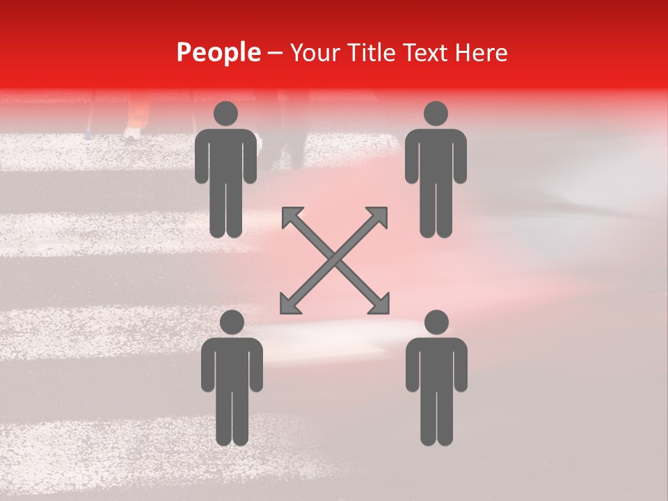 Passerby Cold Snow PowerPoint Template