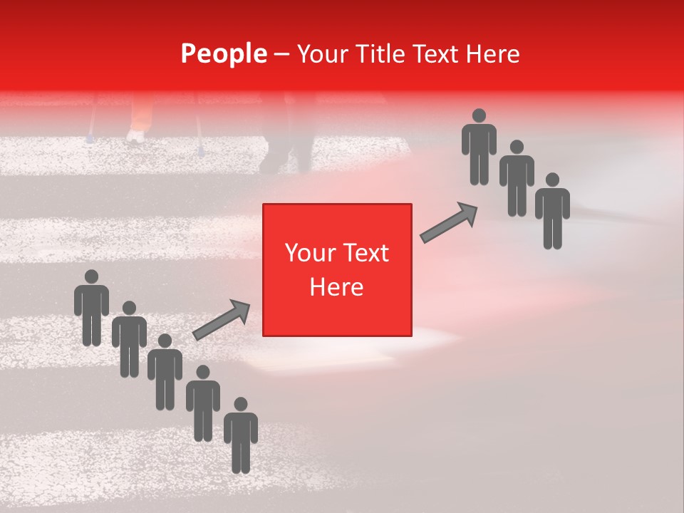 Passerby Cold Snow PowerPoint Template