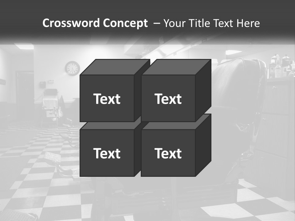 Handle Male Barber PowerPoint Template