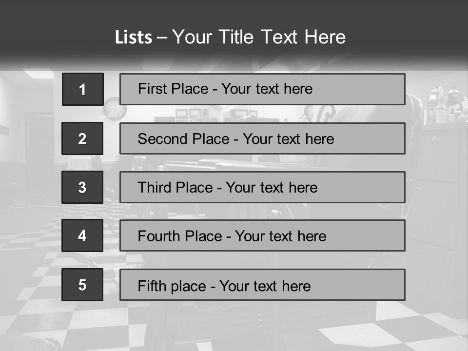 Handle Male Barber PowerPoint Template