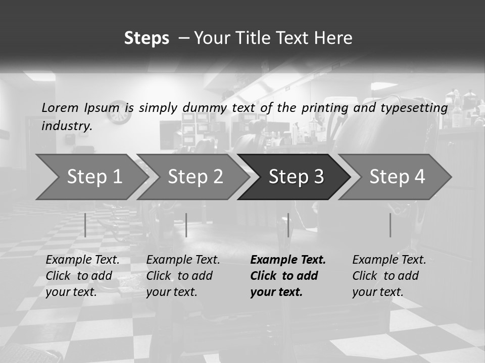 Handle Male Barber PowerPoint Template