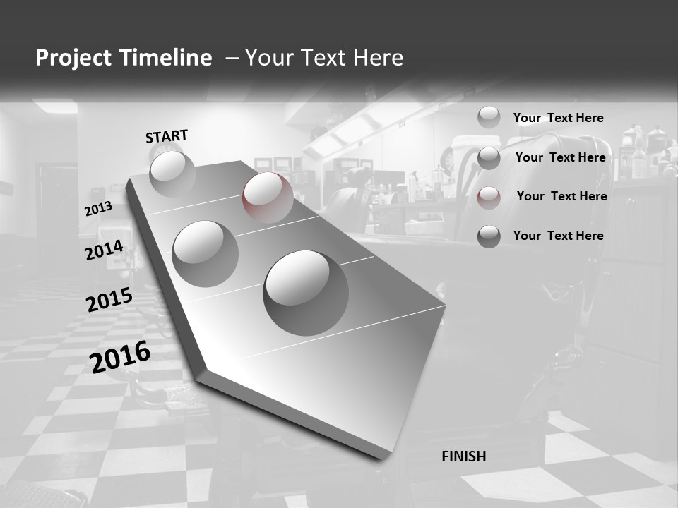 Handle Male Barber PowerPoint Template