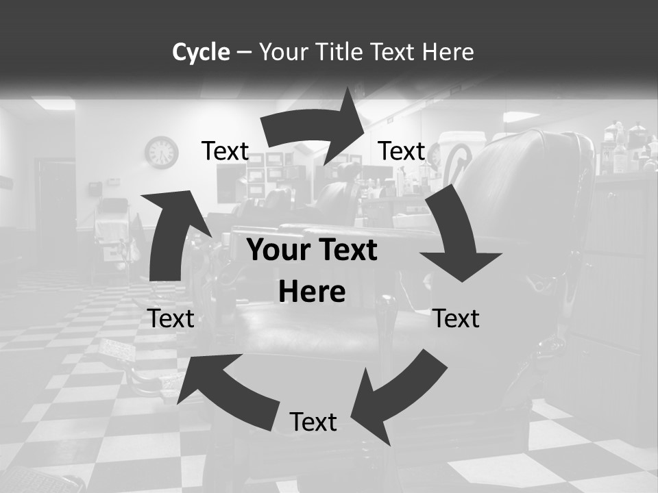 Handle Male Barber PowerPoint Template