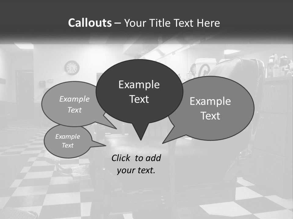 Handle Male Barber PowerPoint Template