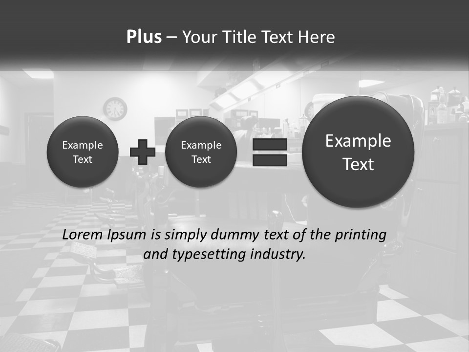 Handle Male Barber PowerPoint Template