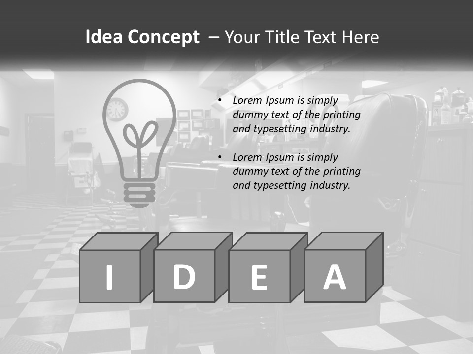 Handle Male Barber PowerPoint Template