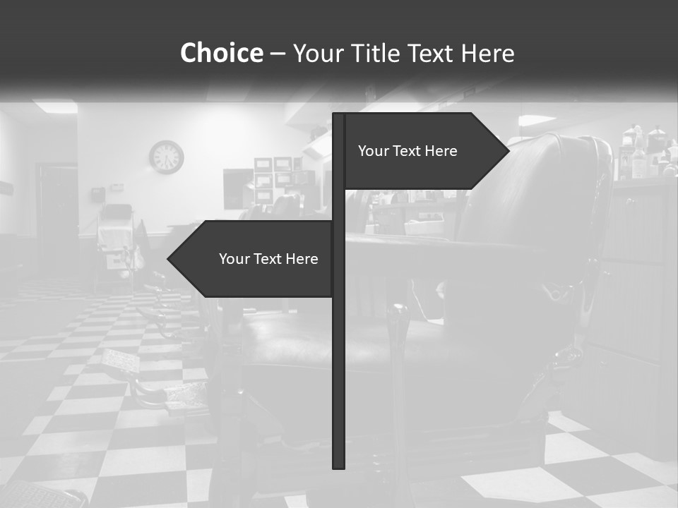 Handle Male Barber PowerPoint Template