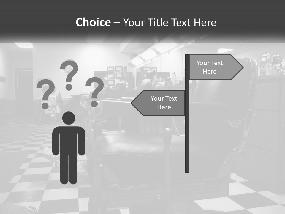 Handle Male Barber PowerPoint Template
