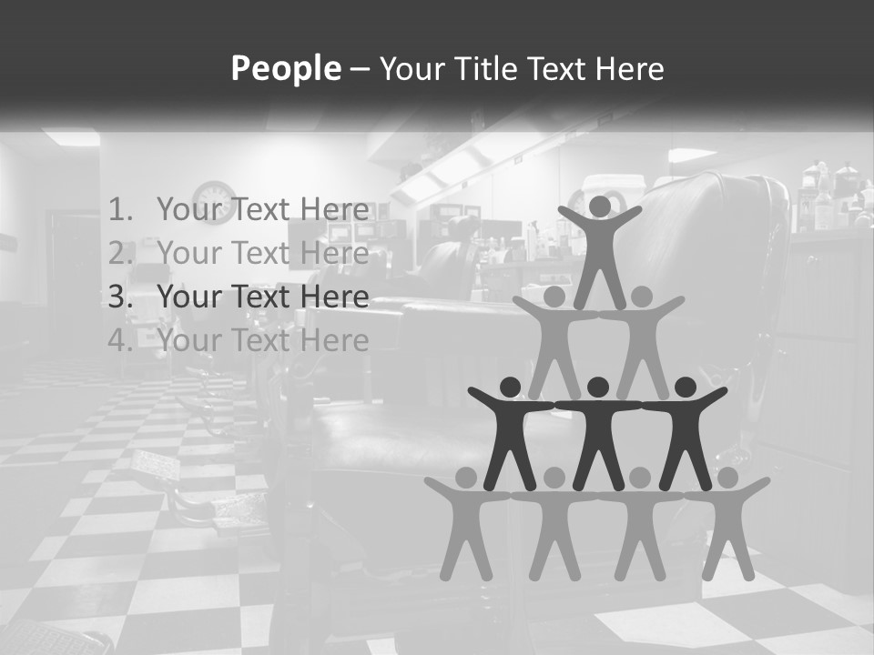 Handle Male Barber PowerPoint Template